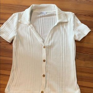 Women’s Bershka Collared White Shirt